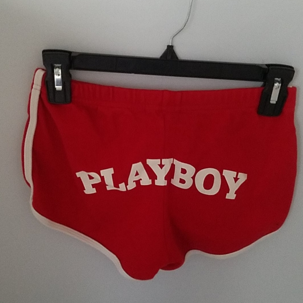 Playboy Bunny Shorts Red Sz Sm see measurements